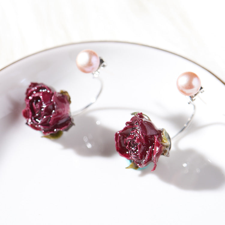 long flower earrings, view 4 - MRSLM