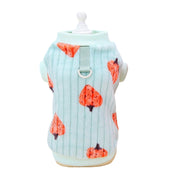 strawberry fleece vest for dogs and cats, view 3 - MRSLM