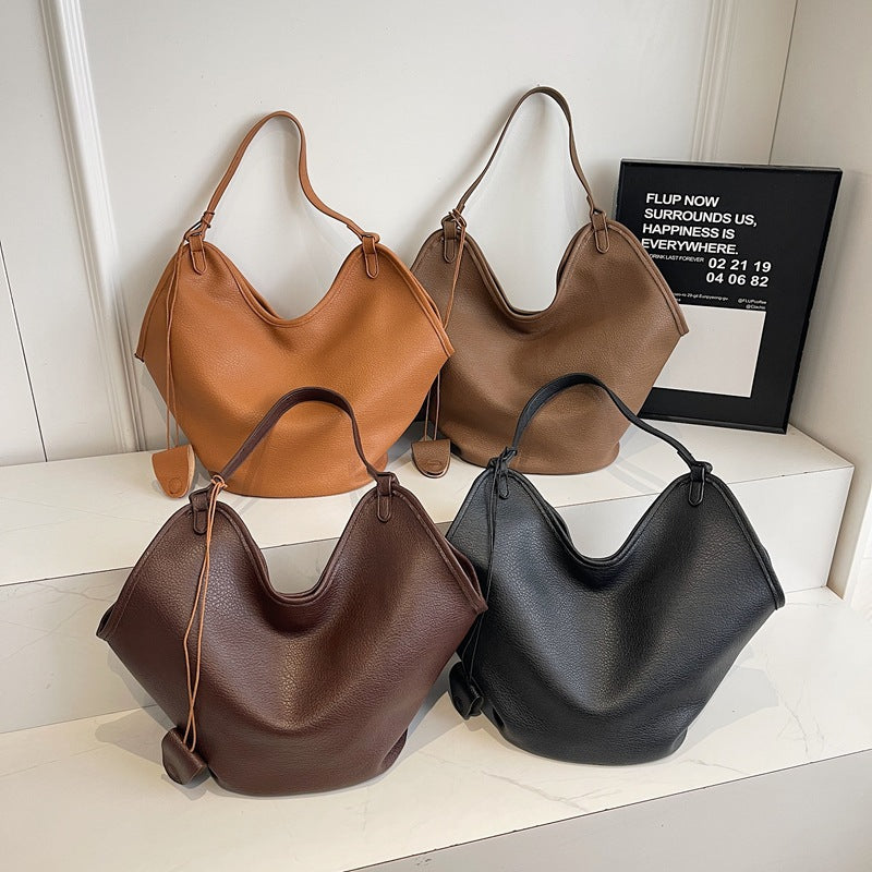 lychee-grain tote bucket bag - MRSLM