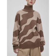 turtleneck stripe oversized sweater, view 7 - MRSLM