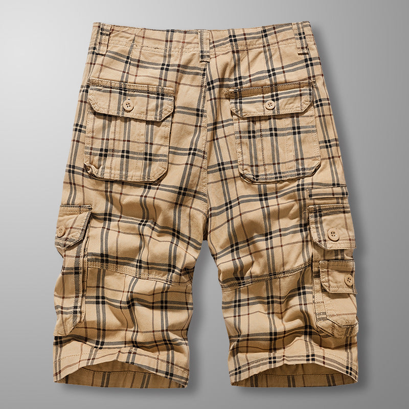plaid workwear shorts, view 2 - MRSLM