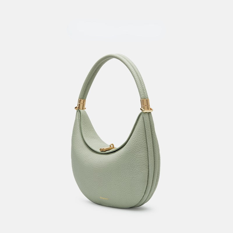 crescent leather shoulder bag, view 4 - MRSLM