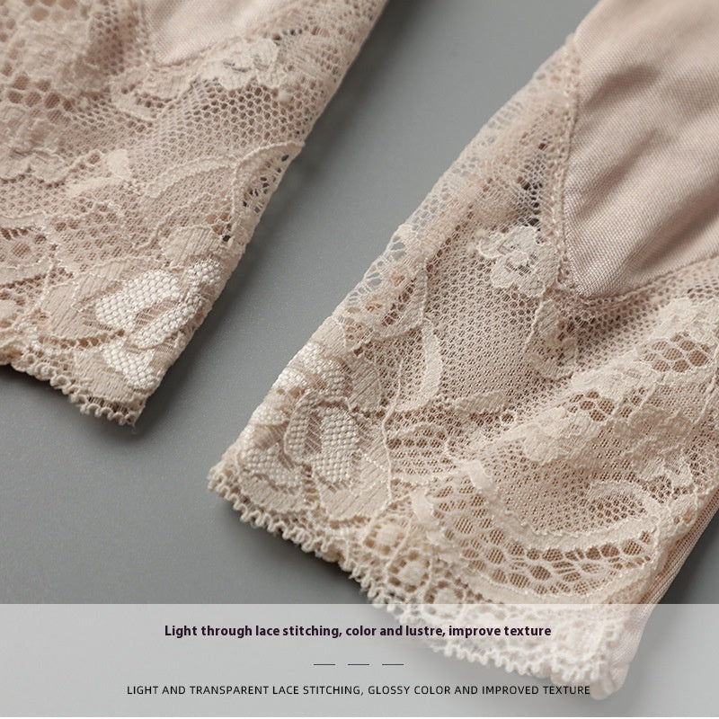 Women's lace silk gloves, view 4 - MRSLM