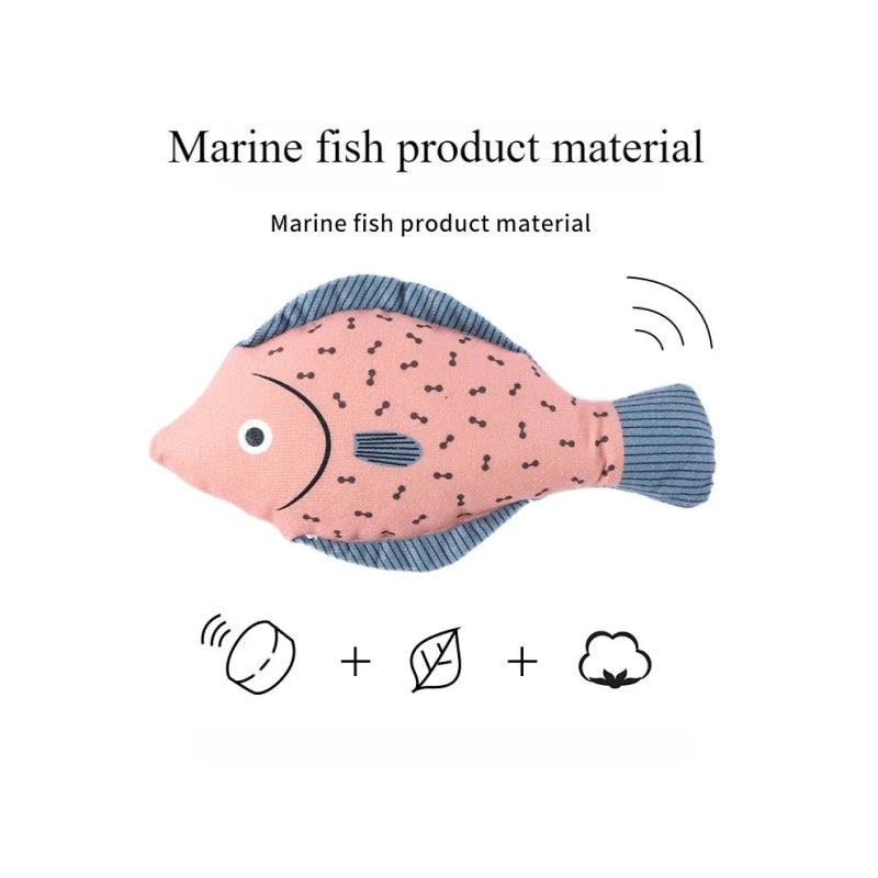 Plush catnip fish toy for cats, view 15 - MRSLM
