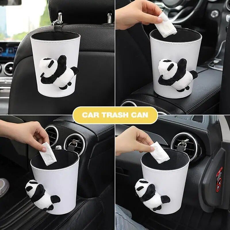 panda car trash can, view 6 - MRSLM