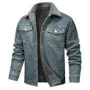 Men's fleece-lined denim jacket, view 6 - MRSLM