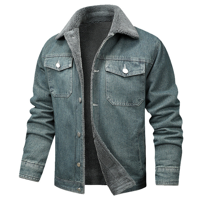 Men's fleece-lined denim jacket, view 6 - MRSLM