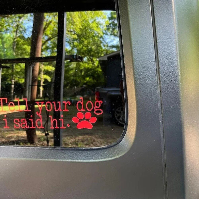dog lover vinyl car decal, view 5 - MRSLM