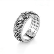 men's silver pixiu ring, view 9 - MRSLM