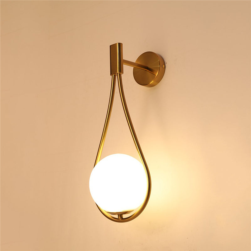 nordic golden wall lamp, view 3 - MRSLM
