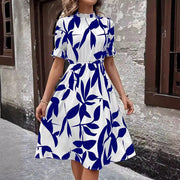 ruffled printed dress, view 4 - MRSLM