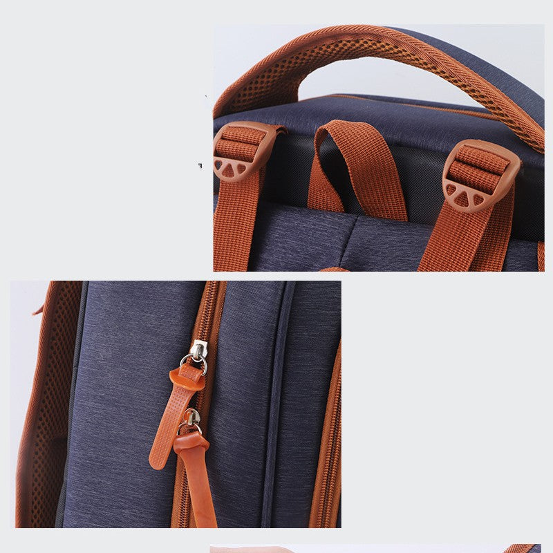 large capacity men's computer backpack, view 4 - MRSLM
