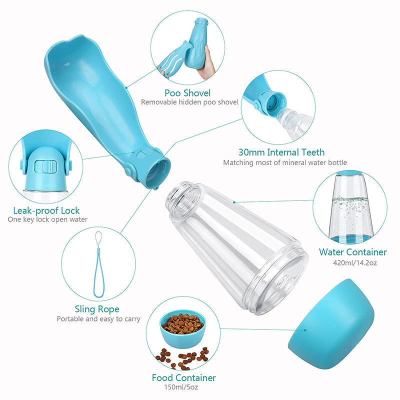 portable dog water bottle, view 5 - MRSLM