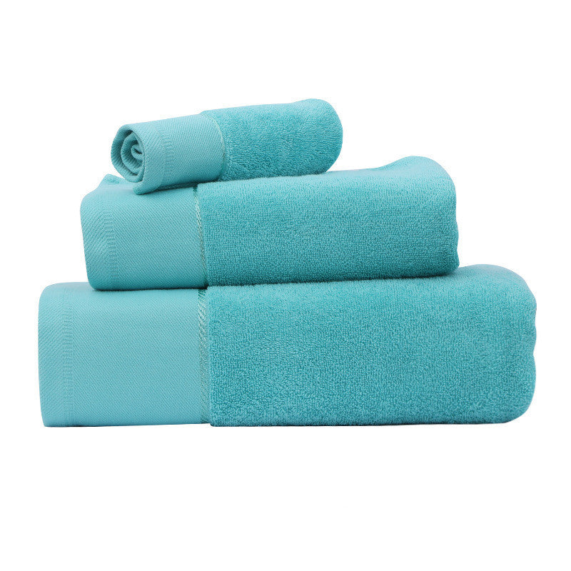 Cotton three-piece towel set, view 3 - MRSLM