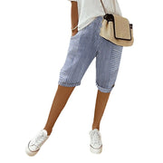 striped loose cropped pants, view 5 - MRSLM