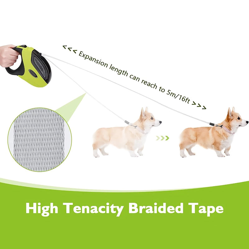 strong retractable dog leash, view 7 - MRSLM