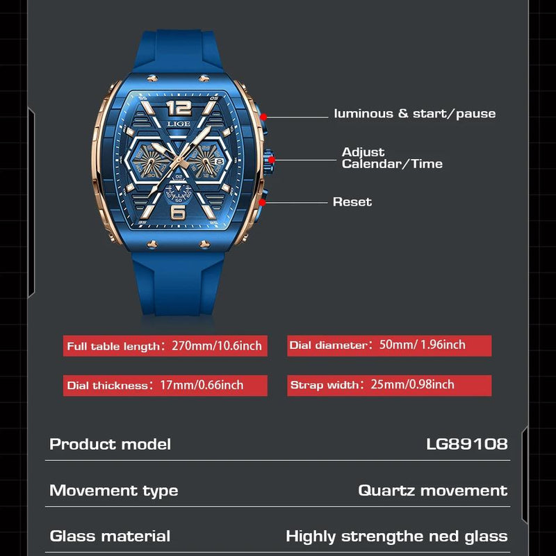 square chronograph watch, view 15 - MRSLM
