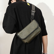men's plaid shoulder bag, view 3 - MRSLM