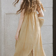 v-neck linen sundress, view 7 - MRSLM