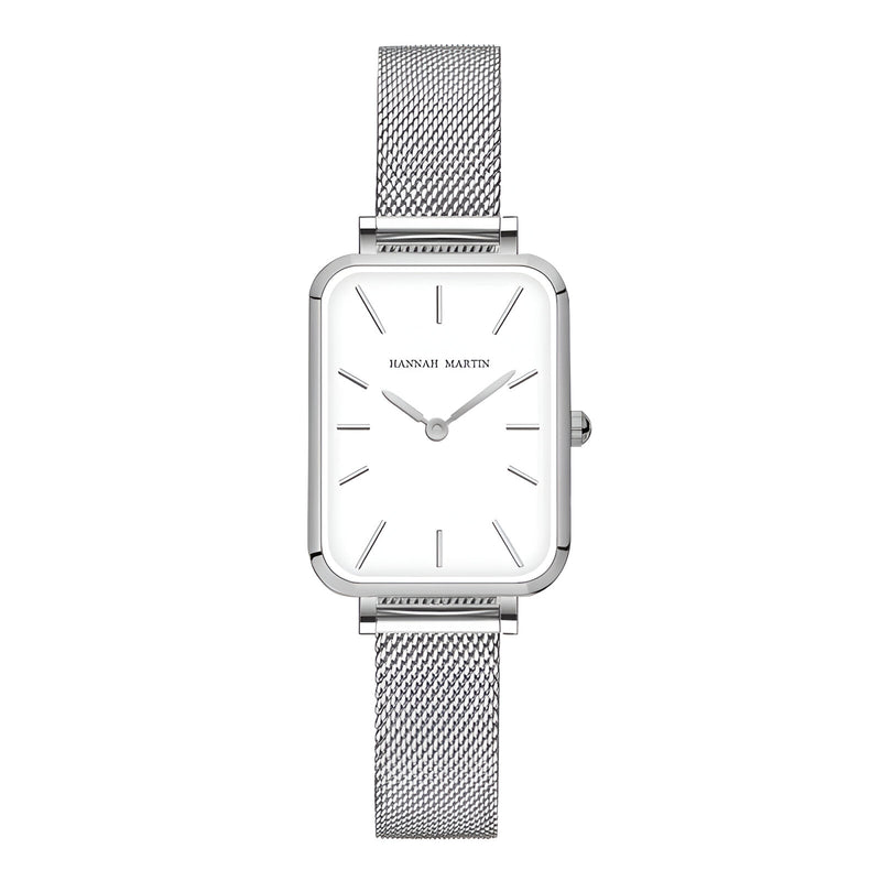 rectangle ultrathin mesh ladies watch, view 4 - MRSLM