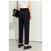 women's woven straight pants with embroidery, view 3 - MRSLM
