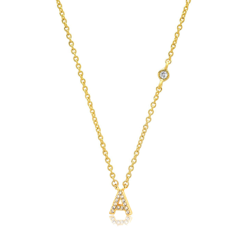 letter pendant necklace, view 10 - MRSLM