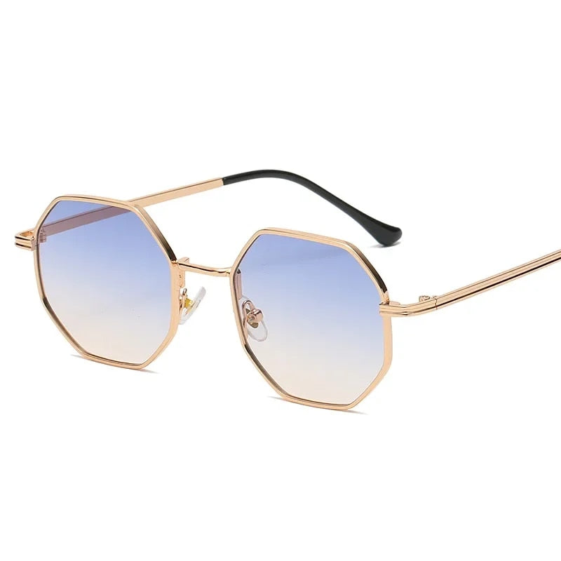 Fashion Polygonal Metal Sunglasses for Women