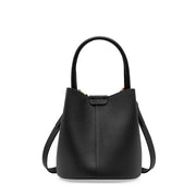 Women's leather bucket bag, view 3 - MRSLM