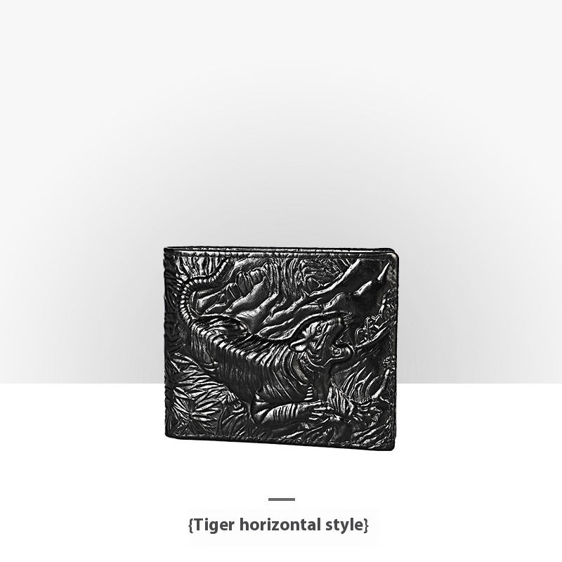 embossed leather wallet, view 10 - MRSLM