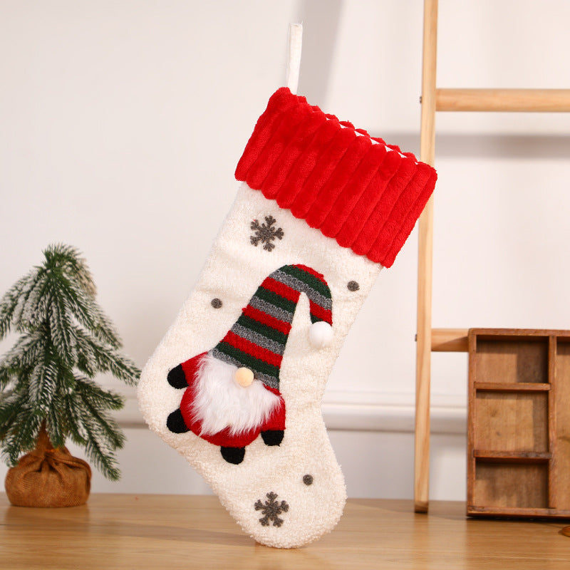 embroidered christmas stocking gift bag, view 7 - MRSLM