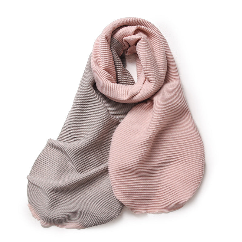 knit solid pashmina wrap shawl, view 2 - MRSLM