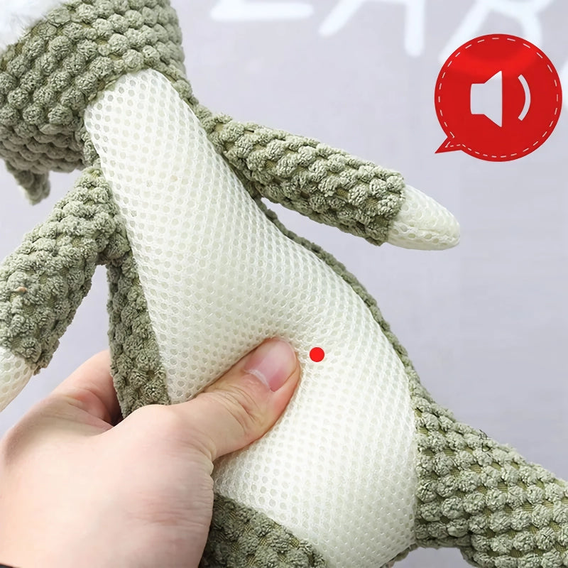 plush squeaky puppy dog chew toy, view 6 - MRSLM