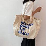 Large canvas shoulder tote bag, view 5 - MRSLM
