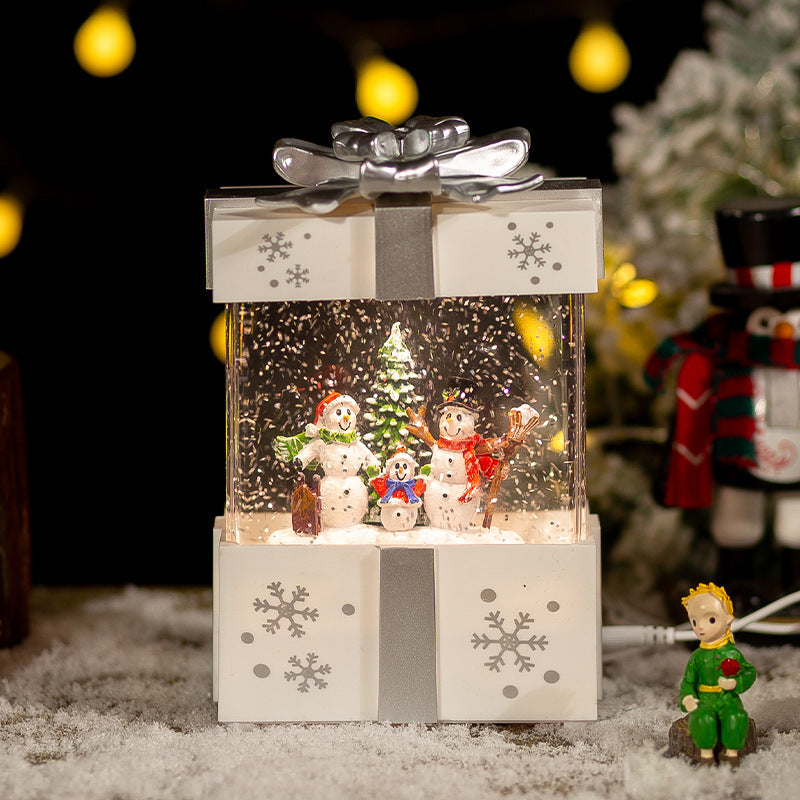 christmas gift box crystal ball lamp, view 6 - MRSLM