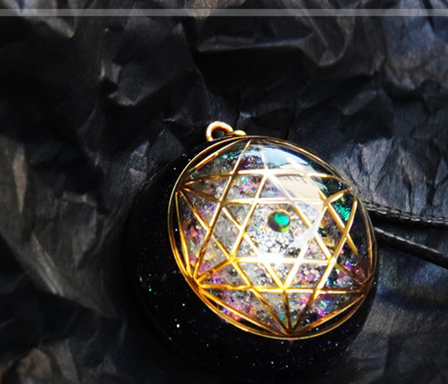 om totem crystal necklace, view 3 - MRSLM