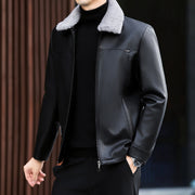 men's pu leather jacket winter, view 5 - MRSLM
