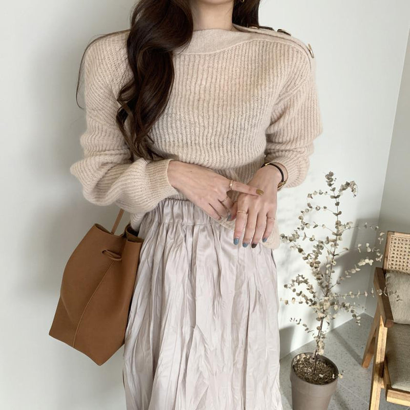 Versatile Fashion Sweater Knitted Top Plus Fleece