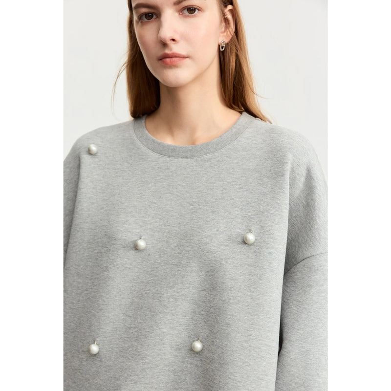 women's oversized crew neck sweatshirt, view 10 - MRSLM
