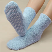 coral velvet anti-slip indoor socks, view 2 - MRSLM