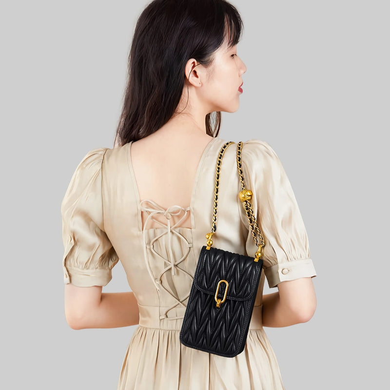 leather crossbody shoulder bag, view 6 - MRSLM