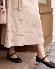 retro corduroy midi skirt, view 7 - MRSLM