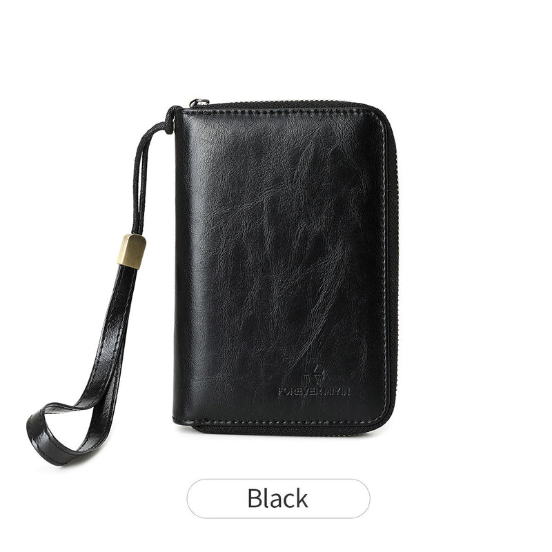 retro business PU leather passport wallet, view 7 - MRSLM