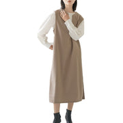 Women's V-neck sleeveless waistcoat dress, view 5 - MRSLM