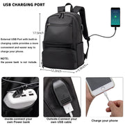men's waterproof usb backpack, view 2 - MRSLM