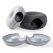 Dual-use donut cat bed and tunnel, view 6 - MRSLM