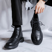 men's brogue leather ankle boots, view 7 - MRSLM