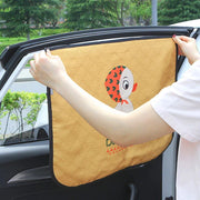 magnetic car sun shade with cartoon design, view 4 - MRSLM