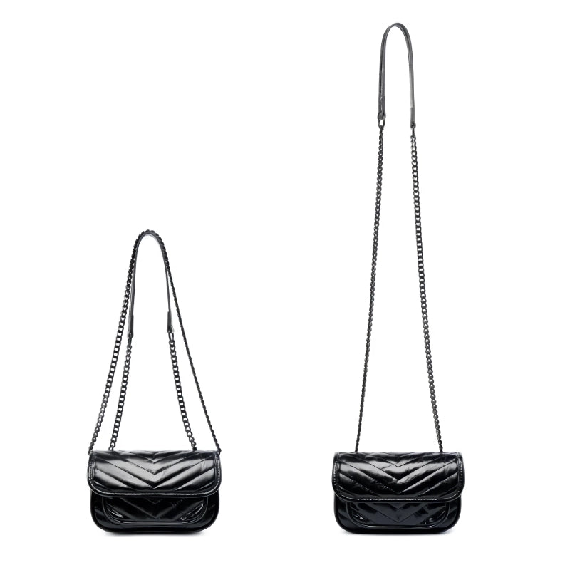 small square leather crossbody bag, view 13 - MRSLM