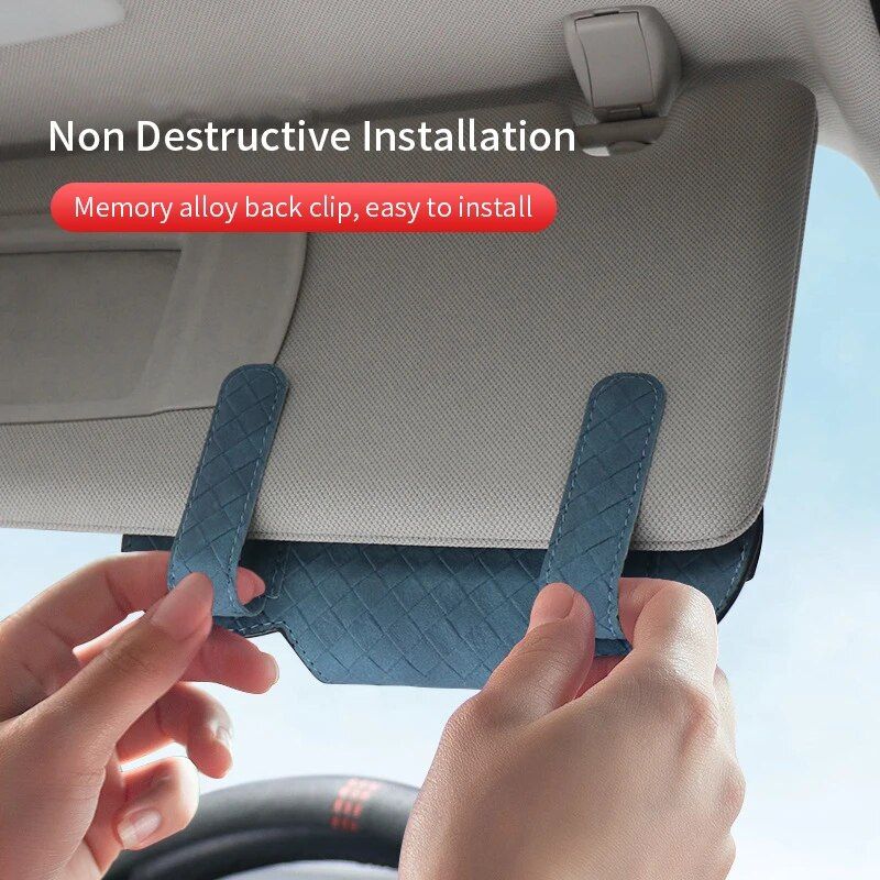 plaid car sunglasses holder, view 9 - MRSLM