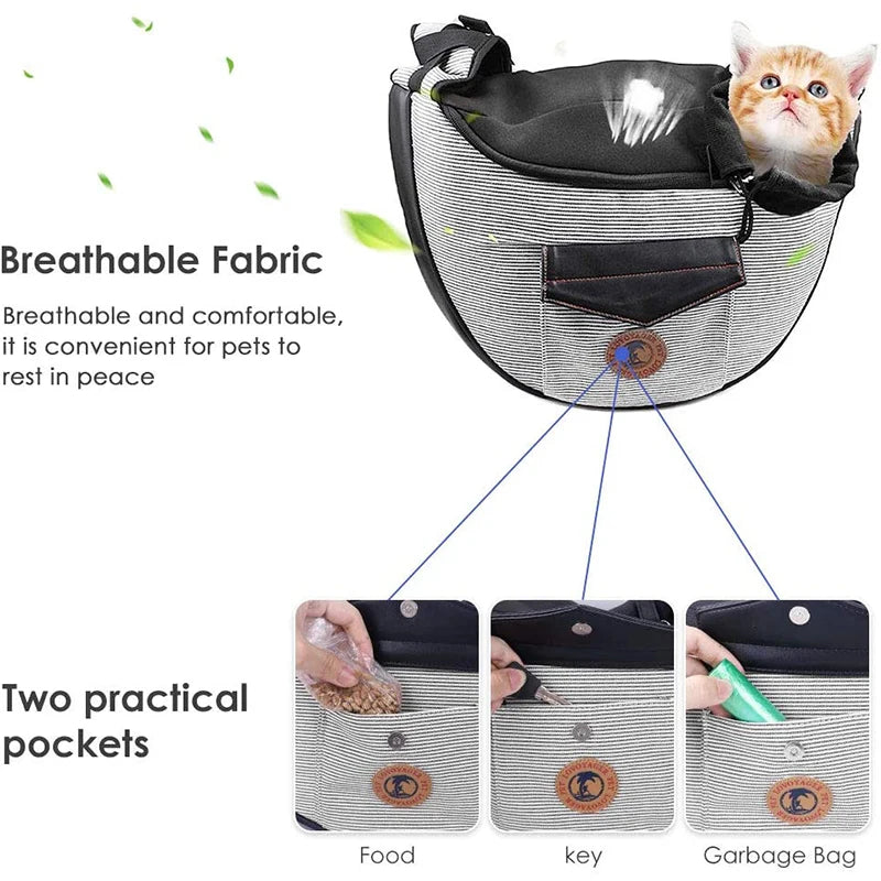 adjustable dog sling carrier, view 7 - MRSLM